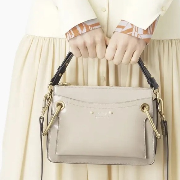 Small Roy Chloe Bag In Glossy Lambskin With “sfumato” effect & smooth Calfsk - Picture 10 of 12